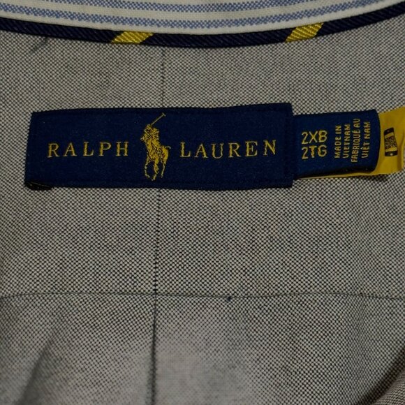 * SOLD * NEW Ralph Lauren Mens 2XB Gray Button-Down Oxford Shirt - Picture 2 of 9